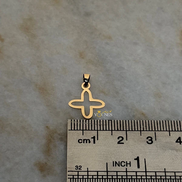 تصویر دوم آویز هنری مینیمال طلا لیزری